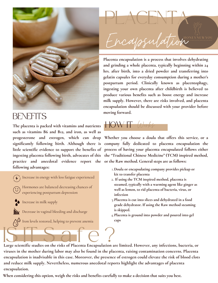 Placenta Encapsulation Packages